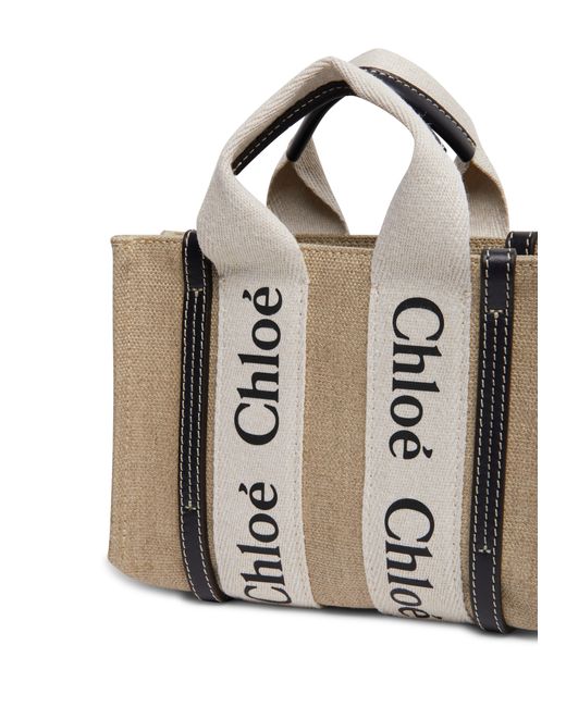 Chloé Natural Woody Mini Tote Bag