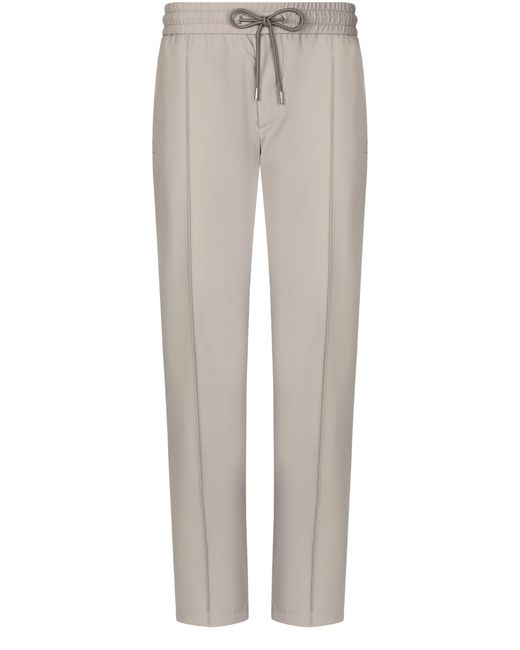 Dolce & Gabbana Gray Nylon Jogging Pants for men