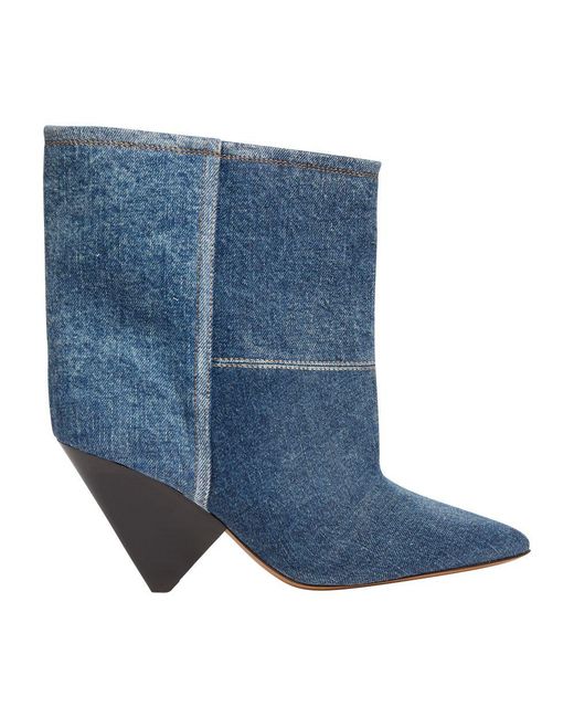 Isabel Marant Blue Miyako Ankle Boots