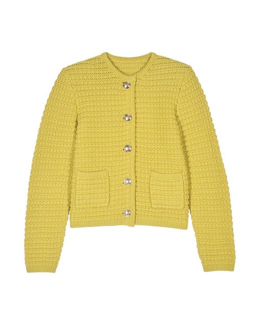 Ba&sh Yellow Cardigan Gaspard
