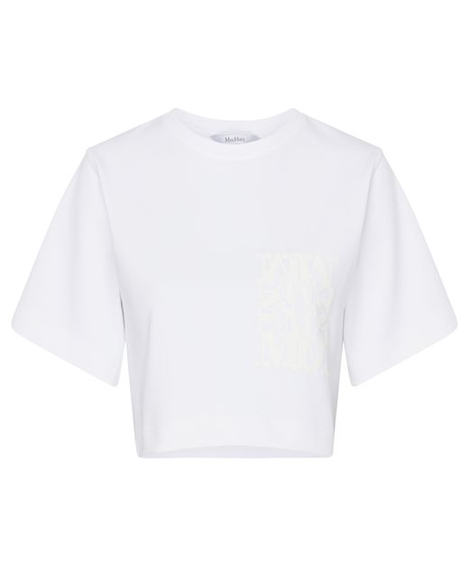 Max Mara White Messico Cropped T-Shirt