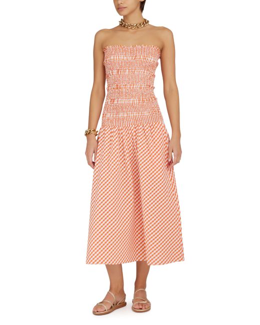 KENZO Pink Bustier Smocked Dress