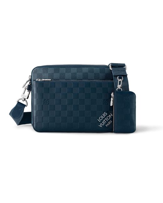 Louis Vuitton Trio Messenger Tasche in Blue für Herren
