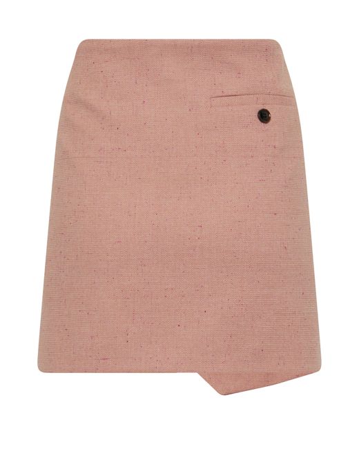 THE GARMENT Pink Taranto Button Skirt