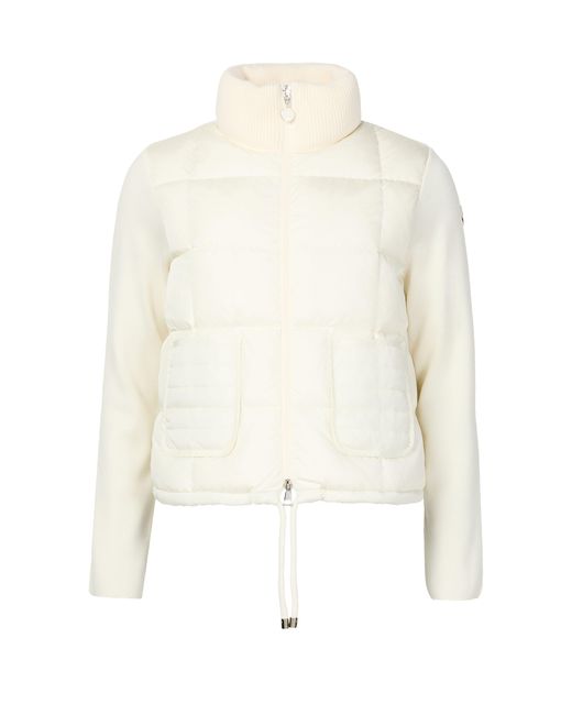 Moncler White Bi-Material Jacket