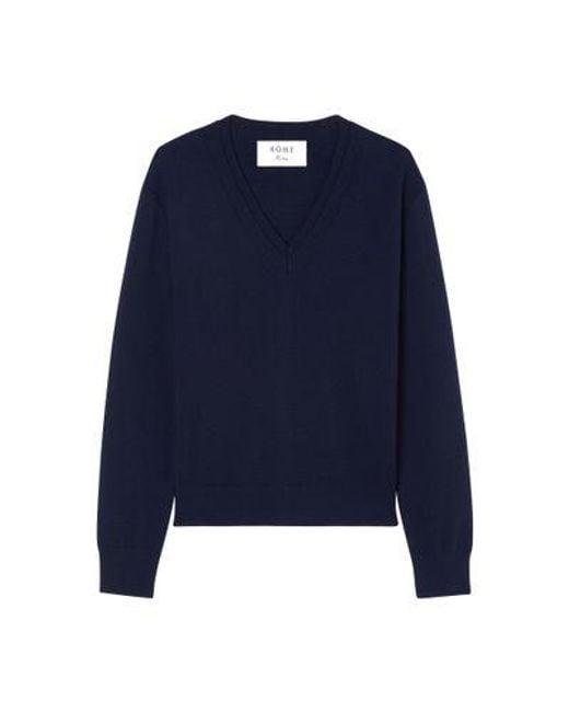 Pull À Col V Rohe en coloris Blue