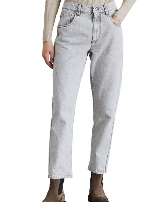 Pantalon droit Brunello Cucinelli en coloris Gray
