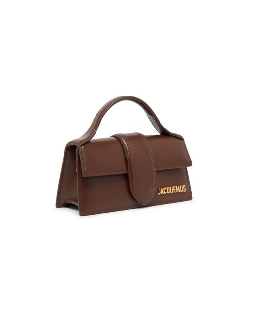 Jacquemus Brown Mini Leather Le Bambino Top-Handle Bag