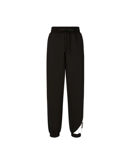Dolce & Gabbana Black Cotton Jogging Pants for men