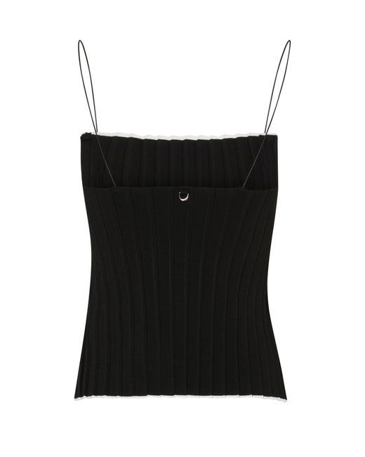 Jacquemus Black The Pleated Knit Top