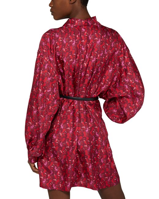 Max Mara Red Ozio Mini Silk Dress