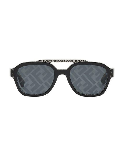 Fendi Gray Bilayer Sunglasses for men