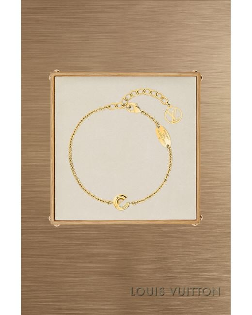 Louis Vuitton Lv & Me Bracelet, Letter E in Metallic