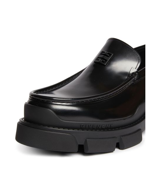 Givenchy Black Terra Loafer In Brushed Leather for men
