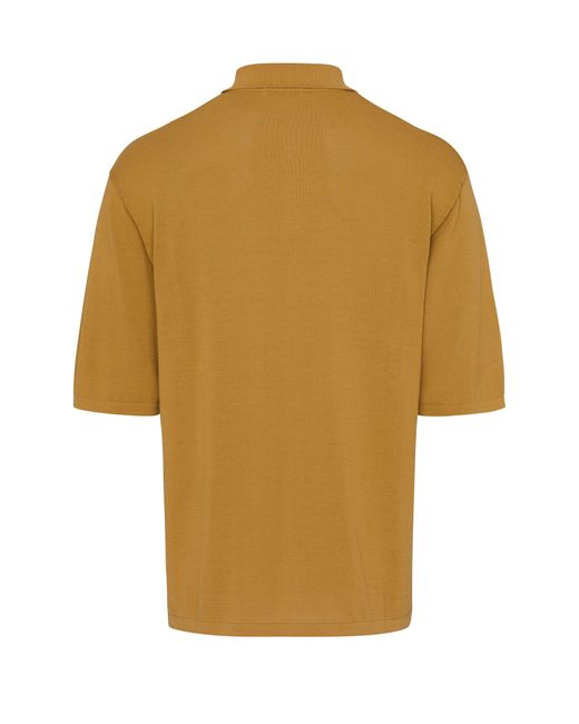 Lemaire Yellow Short Sleeved Polo for men