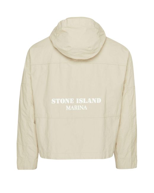 Stone Island White Hooded Jacket for men