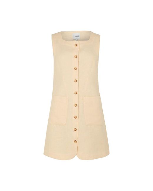 Posse Natural Button-Down-Kleid Emma