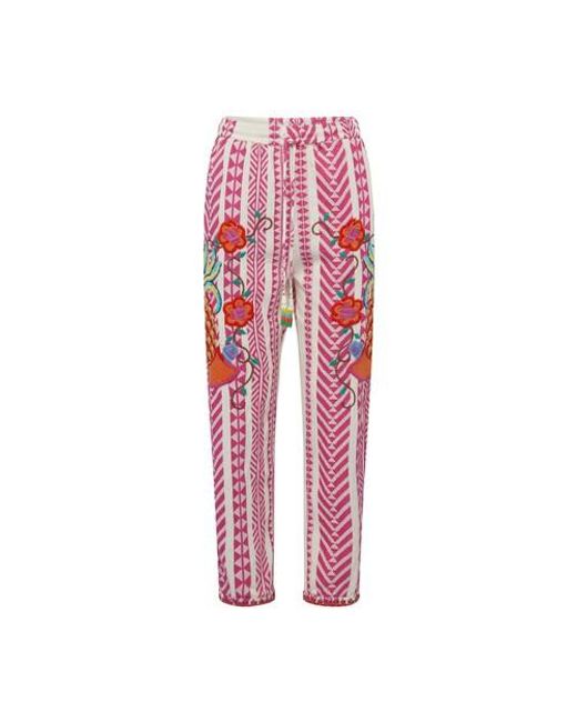 FARM Rio Jacquard Embroidered Pants in Pink | Lyst UK