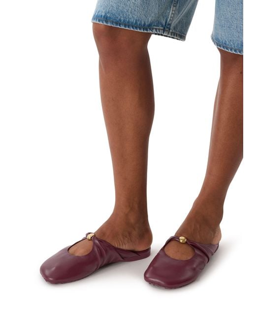 Loewe Brown Pebble Soft Lamb Leather Mules