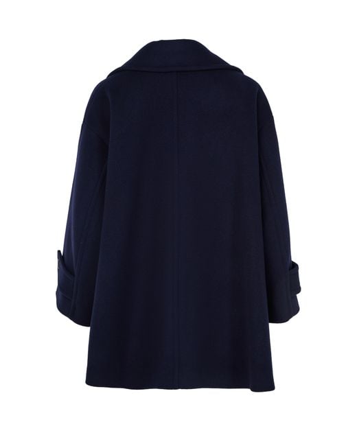 Manteau Oversize En Laine Melangee Chloé en coloris Blue