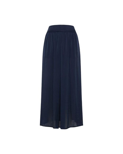 Momoní Blue Nicolas Plain Acetate Silk Skirt