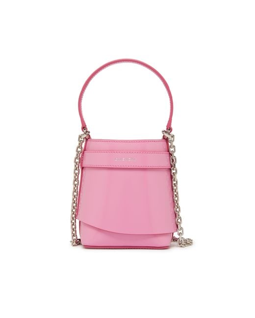 Givenchy Pink Bucket Bag Shark Lock Micro Aus Boxleder
