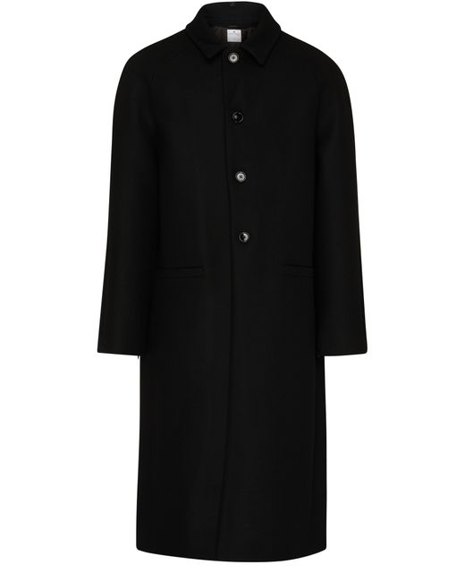 Courreges Black Oversized Wool Coat for men