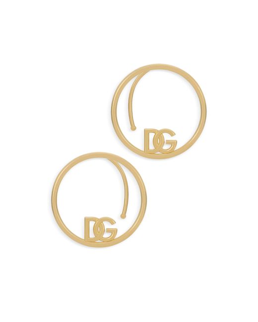 Dolce & Gabbana Black Creolen mit DG-Logo