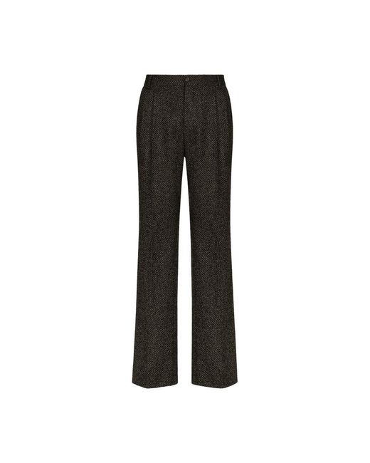 Dolce & Gabbana Black Stretch Alpaca And Wool Straight-leg Pants for men