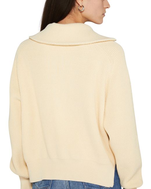 Maison Kitsuné Natural Bold Fox Head Half-Zippered Sweater