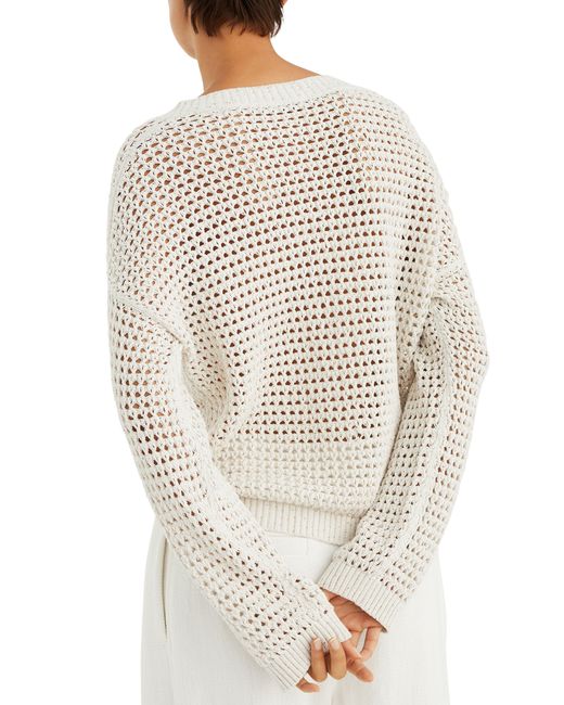 Brunello Cucinelli White Dazzling Net Sweater