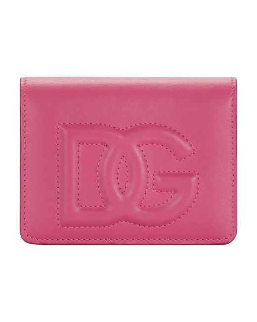 Dolce & Gabbana Pink Dg Logo Continental Wallet