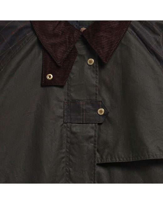 Barbour Black Kirklees Checked Waxed Jacket