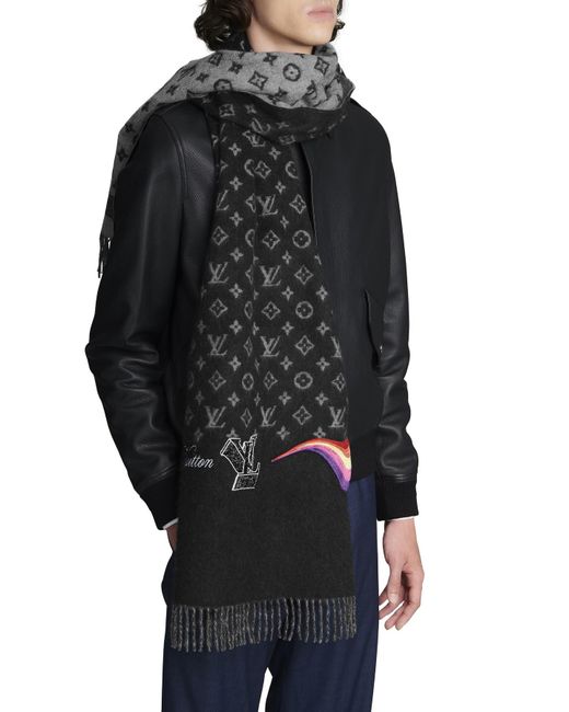 Écharpe LV Rainbow Louis Vuitton pour homme en coloris Noir