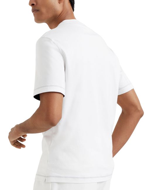 Brunello Cucinelli White Crew-Neck T-Shirt for men