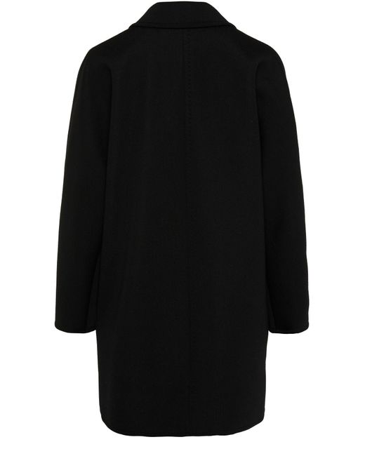 Max Mara Pedone Cropped Coat in Black | Lyst