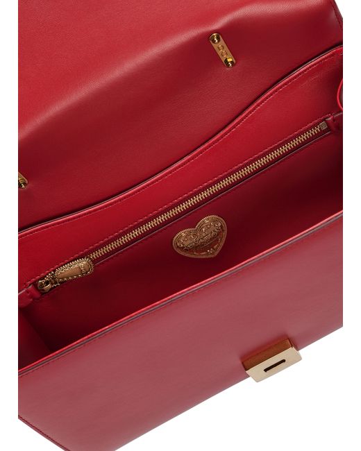 Dolce & Gabbana Red Große Tasche Devotion aus Nappaleder