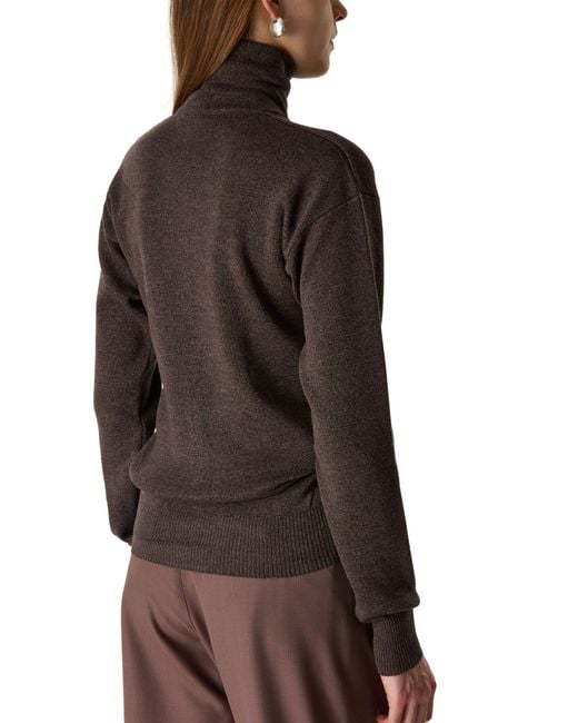 Lemaire Brown Button-Down Long-Sleeve Top