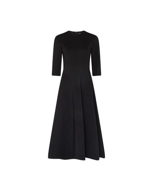 double slit black dress VENUS Double Slit Ponte Mini Dress | Jet Black