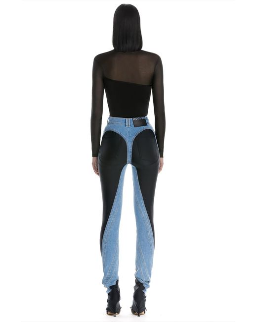 Mugler Denim Spiral Jeans in 