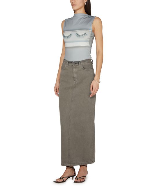 Acne Gray Long Skirt