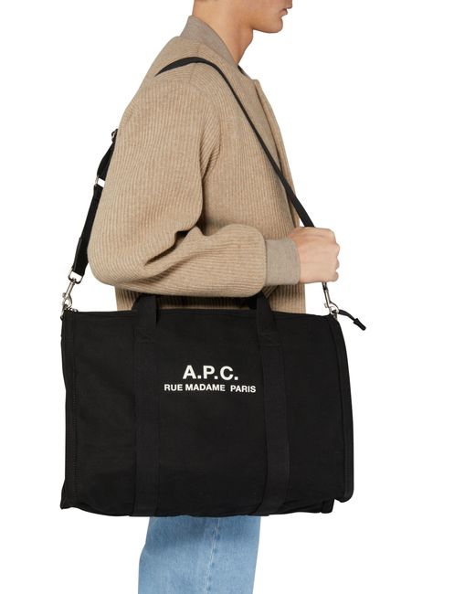 A.P.C. Black Recuperation Gym Bag for men