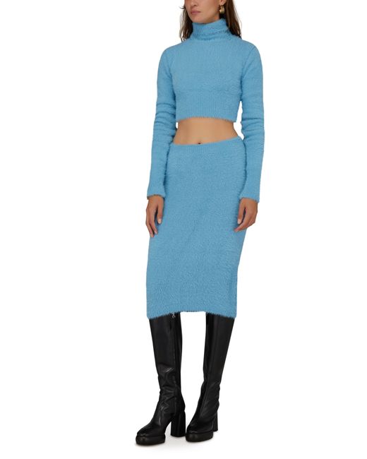 Faith Connexion Blue Midi Skirt