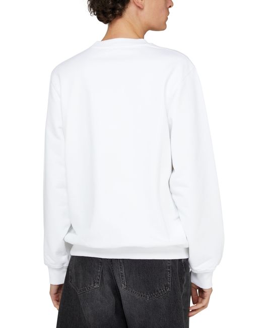 Casablancabrand White Logo Embroidered Sweatshirt for men