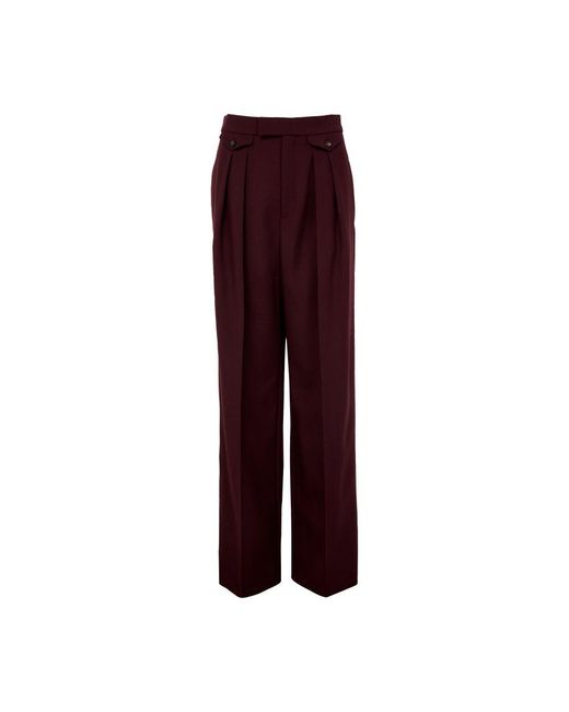 Chloé Purple Straight Pleated Pants