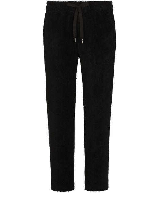 Dolce & Gabbana Black Terrycloth jogging Pants With Tag for men