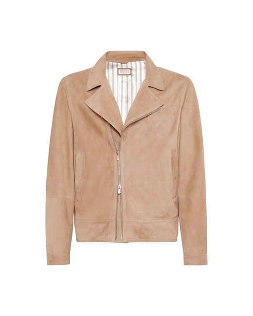 Brunello Cucinelli Natural Leather Jackets for men
