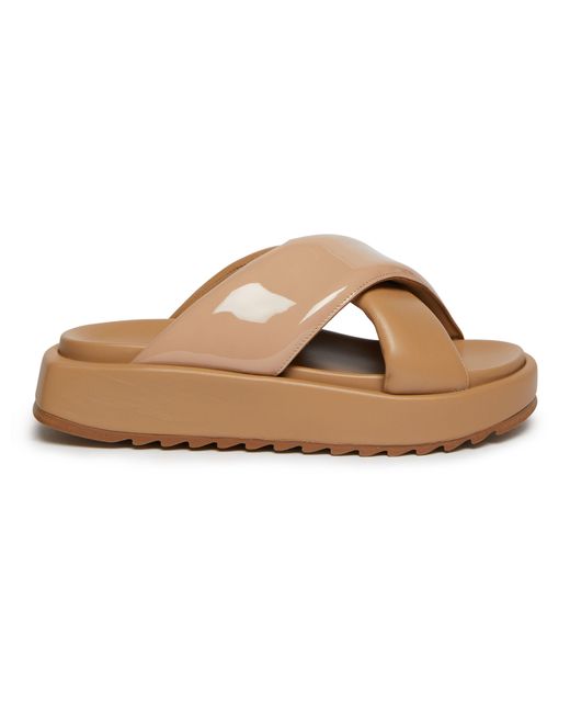 GIA COUTURE Brown Flat Sandals