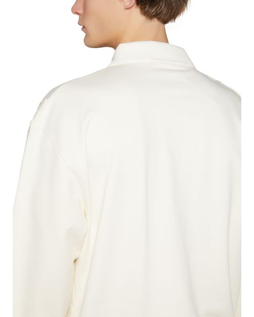 Drole de Monsieur White Patchwork Polo Shirt for men
