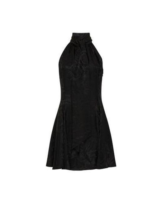 Versace Black Baroque Jacquard Silk Viscose Dress